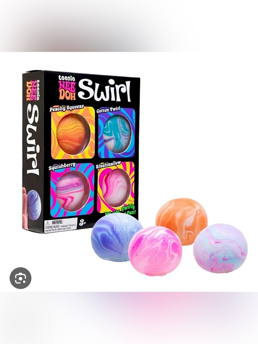 NeeDoh Teenie Swirl 4-Pack - Assorted Colors